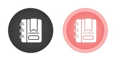 Writing pad with bookmark Vector Icon