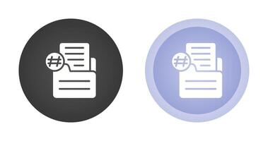 Document Numbering Vector Icon