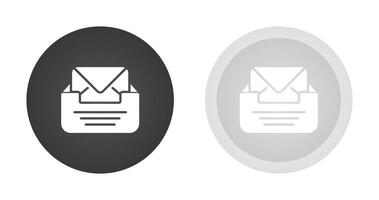 Inbox with envelope Vector Icon