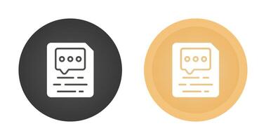 Document Insert Comment Vector Icon