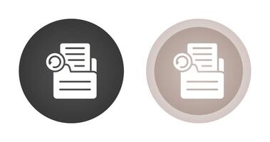 Document Undo Vector Icon