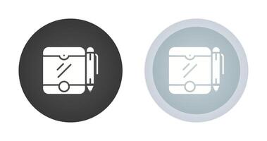Tablet with pen Vector Icon