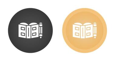 Open book with pen Vector Icon