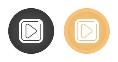 Play Sqaure Vector Icon