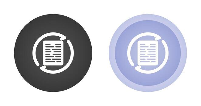 Document Synchronization Vector Icon