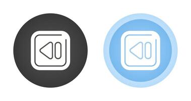 Rewind Square Vector Icon