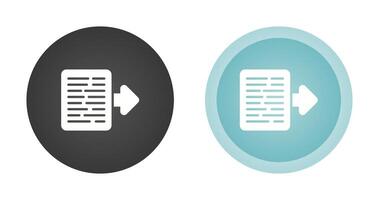 Document Export Vector Icon