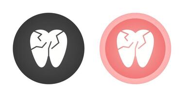 Cracked Tooth Vector Icon