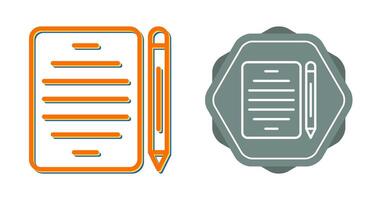 Pencil and paper Vector Icon
