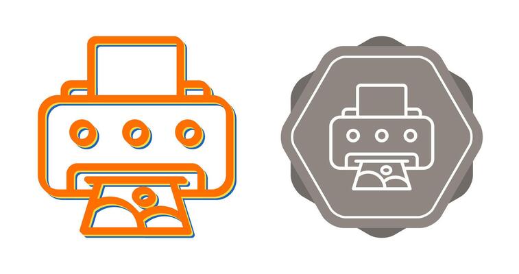 Photo Printer Vector Icon