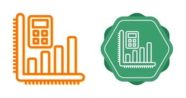 Calculator with Graph Vector Icon