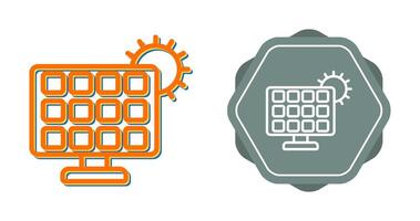 Solar panel charger Vector Icon