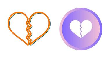 Broken Heart Vector Icon