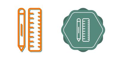 Pencil with Ruler Vector Icon