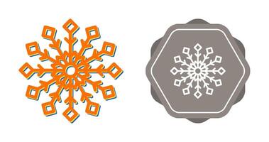 icono de vector de copo de nieve