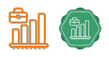 Briefcase with Chart Vector Icon