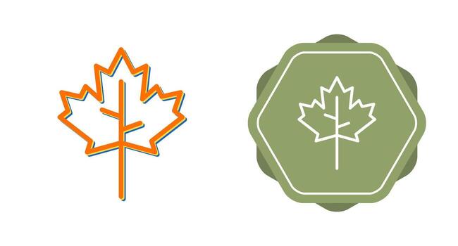 icono de vector de hoja de arce