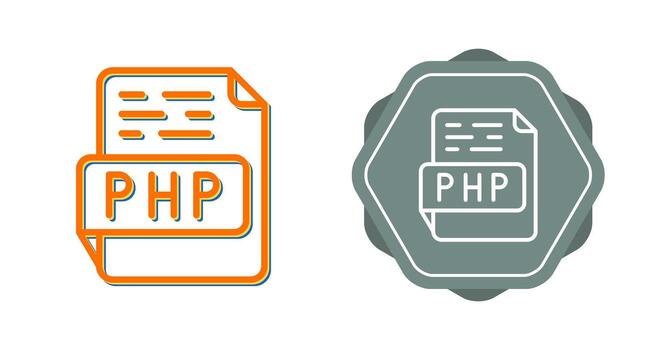 icono de vector de php