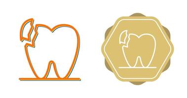 Broken Teeth Vector Icon