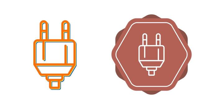 icono de vector de enchufe