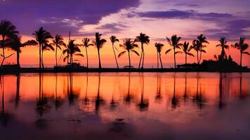 Transport yourself to a tropical paradise with this enchanting Vecteezy image of coconut trees swaying in the breeze photo