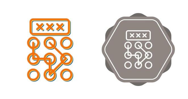 icono de vector de bloqueo de patrón