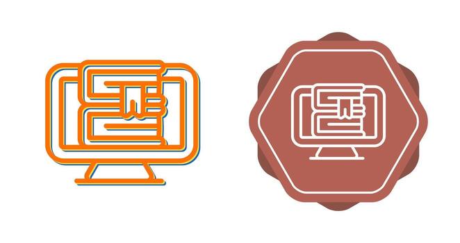 icono de vector de computadora