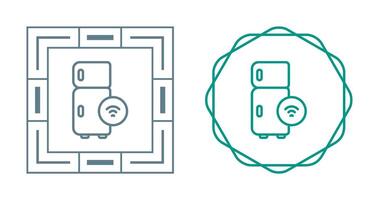 inteligente refrigerador vector icono