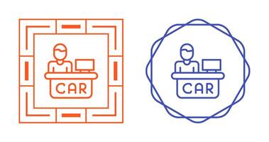 Car Rental Counter Vector Icon