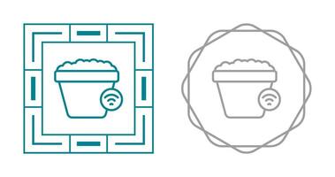 inteligente planta maceta vector icono