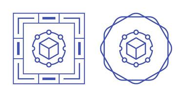 blockchain analítica vector icono