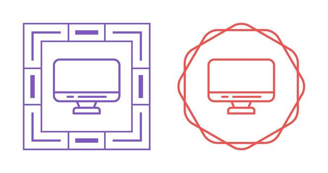 monitor de icono de vector