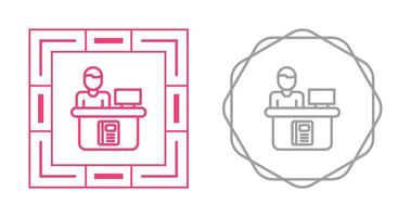 Library Reference Desk Vector Icon