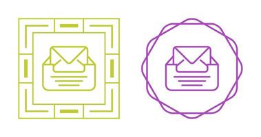Inbox with envelope Vector Icon