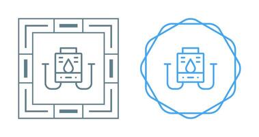 icono de vector de caldera de agua