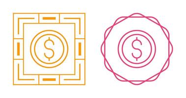 Dólar estadounidense circulo vector icono