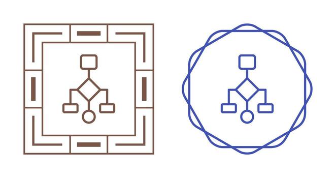 afinidad diagrama vector icono