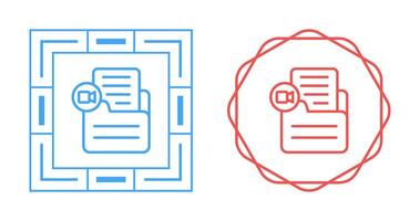 Document Insert Video Vector Icon