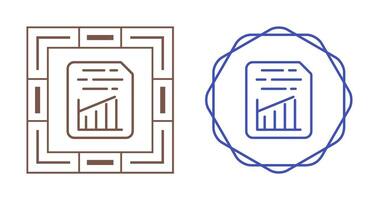 Document Insert Graph Vector Icon