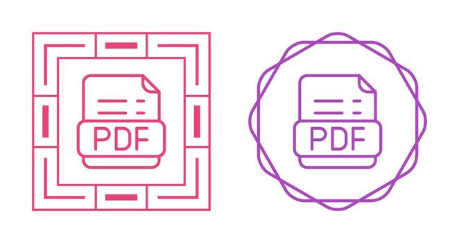 Pdf Format Vector Icon