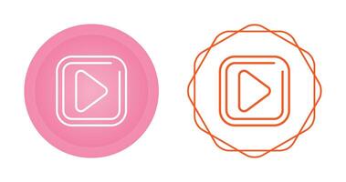 Play Sqaure Vector Icon