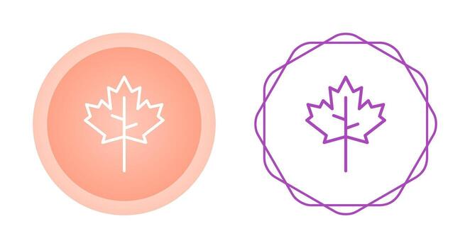 icono de vector de hoja de arce