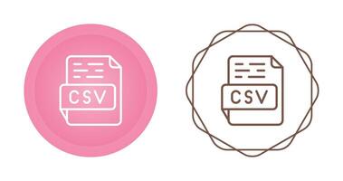 icono de vector csv