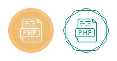 icono de vector de php