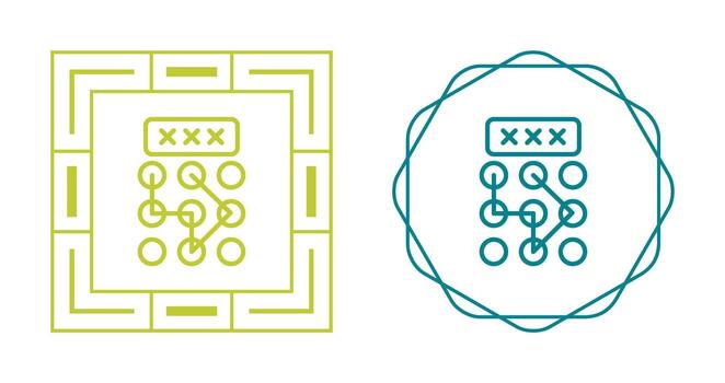 icono de vector de bloqueo de patrón