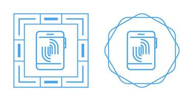 huella dactilar exploración vector icono