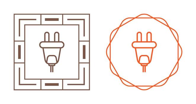 icono de vector de enchufe
