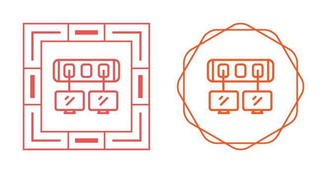 icono de vector de interruptor de red