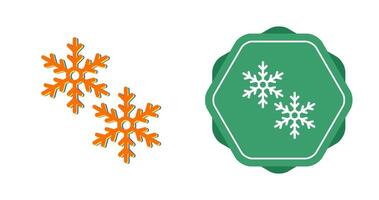 icono de vector de copos de nieve