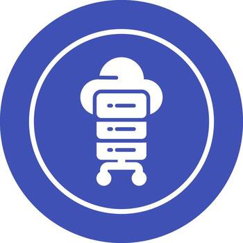 icono de vector de computación en la nube